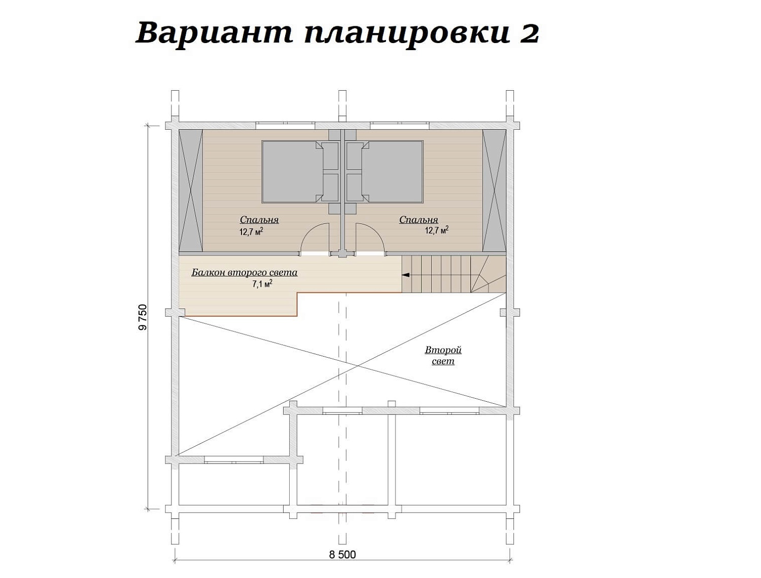 Дом из клееного бруса 119 м2 Проект №ВЗ-346 «Индиго»